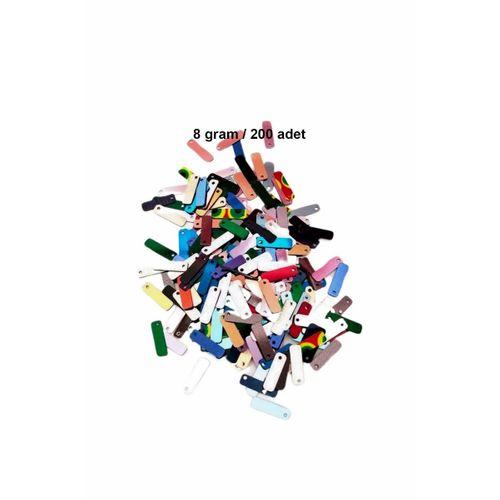 Karışık Renkler 15 x 5 mm Dantel Oya Yazma Halhal Abiye Lazer Kesim Pul 200 adet / 8 gram