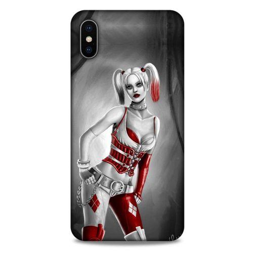 Apple iPhone XS Max Uyumlu Kılıf Harley Quinn (39) Liquid Crystal Kılıf Açık Limon