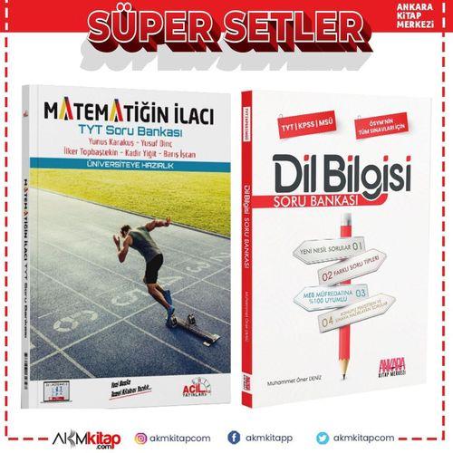 Acil TYT Matematiğin İlacı ve AKM Dil Bilgisi Soru Bankası Seti 2 Kitap