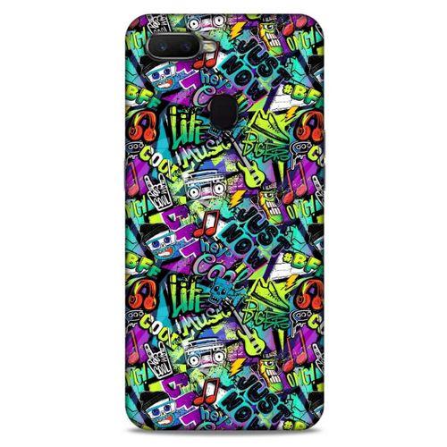 Graffitix (1) Desenli Silikon Kapak Oppo Ax7 Kılıf