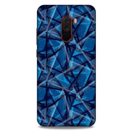 Xiaomi Pocophone F1 Uyumlu Kılıf Mavi Delisi (46) Core Armor Kılıf Geometrik