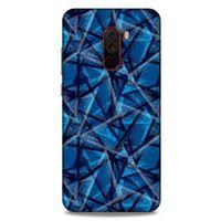 Xiaomi Pocophone F1 Uyumlu Kılıf Mavi Delisi (46) Core Armor Kılıf Geometrik
