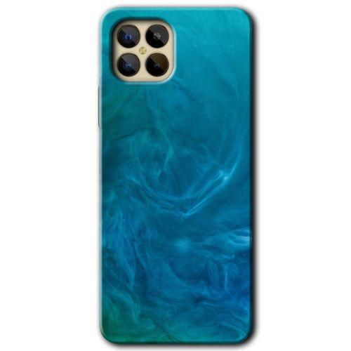 Omix X600 Kılıf HD Desen Baskılı Arka Kapak - Mavi Aura