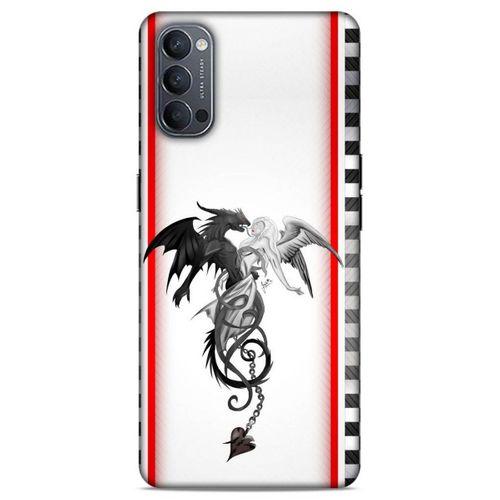 Lopard Oppo Reno 4 Uyumlu Kılıf Tattoo's (49) Ultra Silikon Kılıf Dragon Love