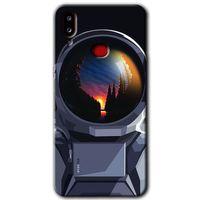 Potkal Hediye Fabrikası Samsung Galaxy A10s HD Baskılı Kılıf + 9D Tam Ekran Koruyucu - Astronot