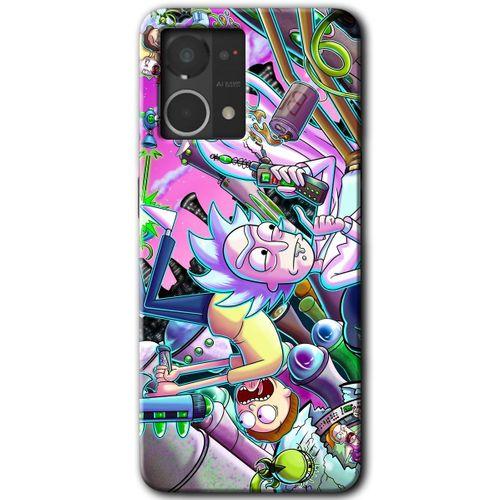 Oppo Reno 7 4G HD Baskılı Kılıf + 9D Tam Ekran Koruyucu - Graffiti Çizgi Film