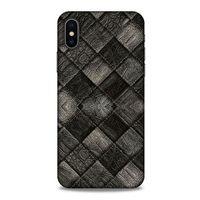 Apple iPhone XS Kılıf Patchwork (25) Antişok Kapak Siyah Gri