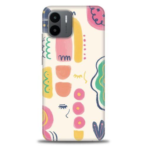 Xiaomi Redmi A1 Kılıf HD Baskılı Kılıf - Çizim + Tam Ekran Koruyucu