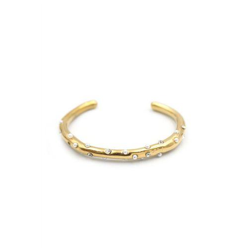 Taşlı İncili Bilezik - Altın