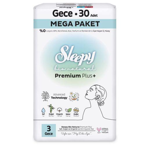 Sleepy Bio Natural Premium Plus Mega Gece Ped 30 Adet