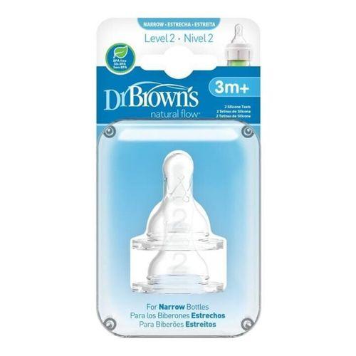 Dr Brown's Dr Brown's Dar Ağız 2.Evre 2Li Silikon Biberon Emziği