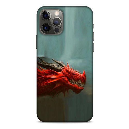 Apple iPhone 12 Pro Kılıf Dragons (17) Tasarım Kılıf Siyah Boynuzlu Ejderha