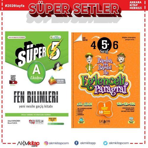Nitelik Yayınları 5. Sınıf Süper Fen Bilimleri A Yeni Nesile Geçiş Kitabı ve Lodos Eğlenceli Paragraf Soru Bankası Seti 2 Kitap