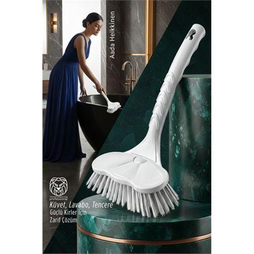 Küvet, Lavabo ve Tencere Fırçası - Çizmez Kıl Yapılı Ergonomik Temizlik Ovma Fırçası
