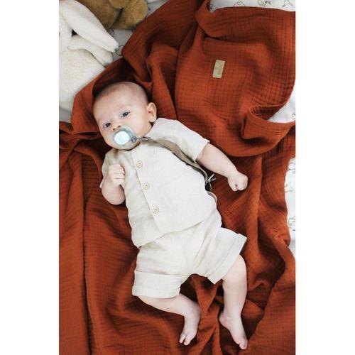 Bistyle Bistyle Müslin Battaniye 120x120 Cm 70101 Kiremit
