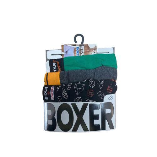 Star 105 Desenli Jakar Erkek  3'lü Kemer Boxer