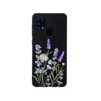 Samsung M30S Lavender Premium Silikonlu Siyh Telefon Kılıfı
