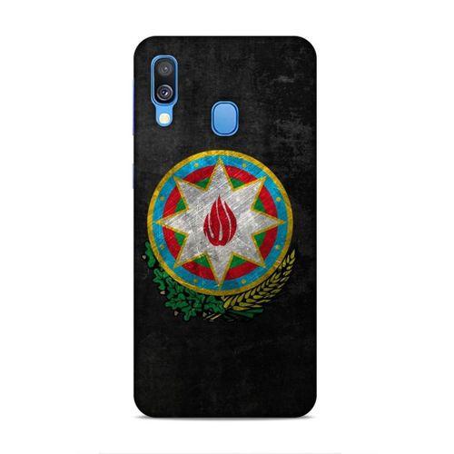 Samsung Galaxy A40 Uyumlu Kılıf Azarbaijan (39) Liquid Crystal Kılıf Amblem
