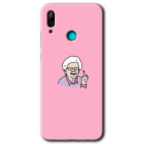 Huawei P smart 2019 Kılıf Kapak - Bad Grandmother +Hayalet Ekran Yandan Gözükmez