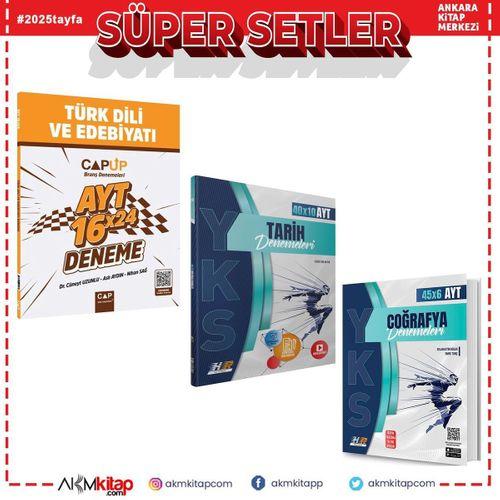 Hız ve Renk AYT Tarih Coğrafya ile Çap Yayınları Türk Dili Edebiyat Deneme Seti 3 Kitap