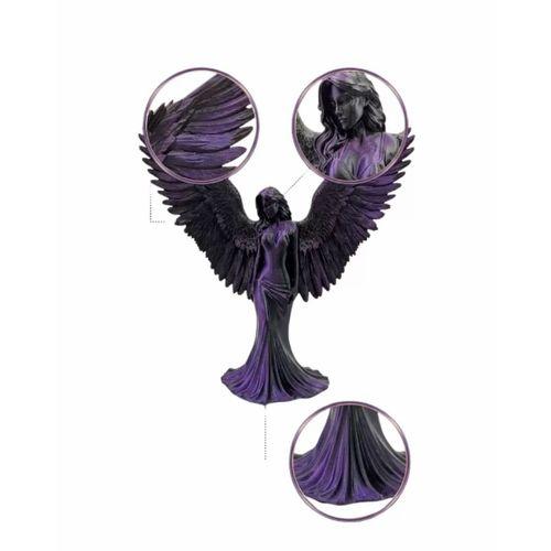 Mor Melek Biblo Küçük Boy Dekoratif Angel Figür Modern Ev Aksesuarı