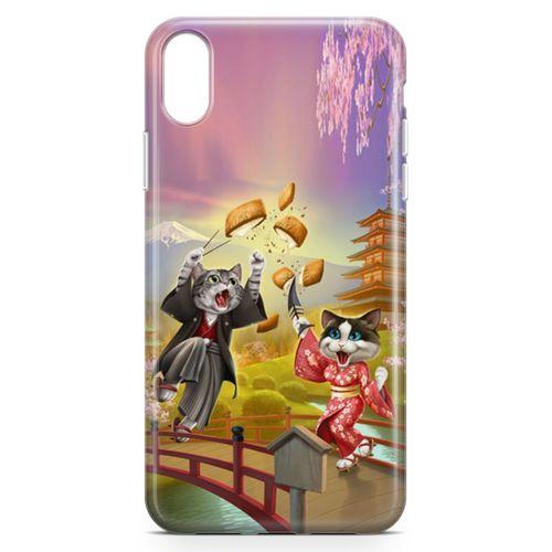 Apple iPhone XR Kılıf Geyşa Kediler Arka Kapak Koruma Desenli Full Koruyucu