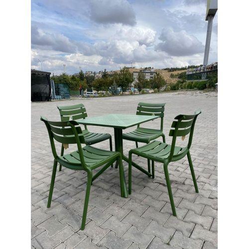 Mandella Cros Sandalye 70x70 Bee Masa Yeşil