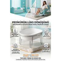 Profesyonel Krom Ayaklı Pedikür Leğeni - Evde Spa Konforu Ayak Bakım Küveti 719415