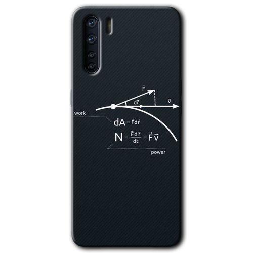 Oppo A91 Kılıf Baskılı Kapak - Work Formül + 5D Tam Kaplayan Cam