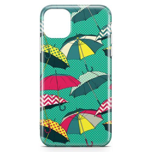 Apple iPhone 11 Kılıf Şemsiyeler Arka Kapak Koruma Desenli Full Koruyucu