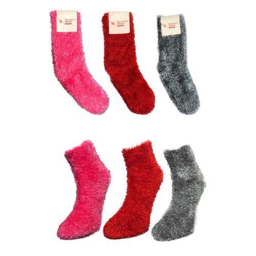 3 Adet Dikişsiz Tüylü Sıcak Tutan Ev Çorabı