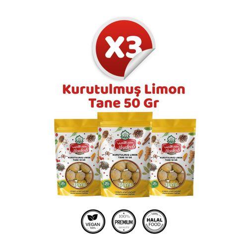 Kurutulmuş Limon Tane 3 X 50 gr ( 3'lü Paket ) C Vitamini Katkısız Organik