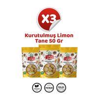 Kurutulmuş Limon Tane 3 X 50 gr ( 3'lü Paket ) C Vitamini Katkısız Organik
