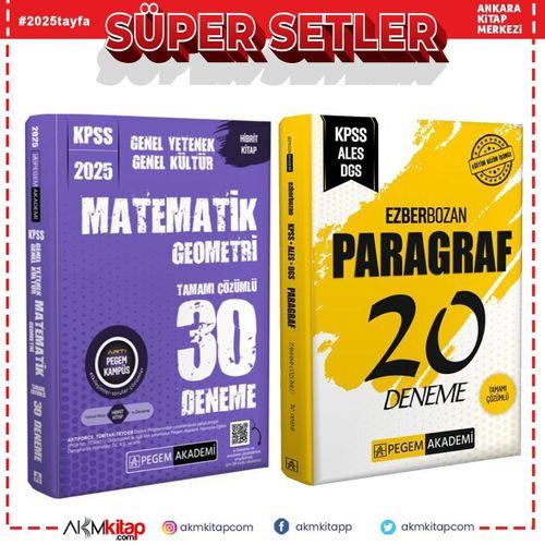 Pegem 2025 KPSS Matematik ve Paragraf Deneme Seti 2 Kitap