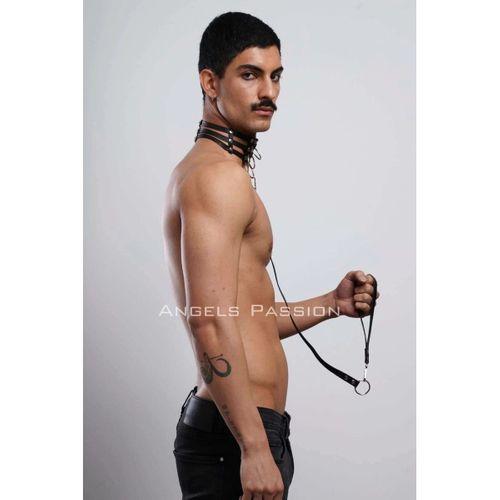 Erkek Choker - Tasma Set, Choker Harness Takım, Erkek Partywear - APFTM53