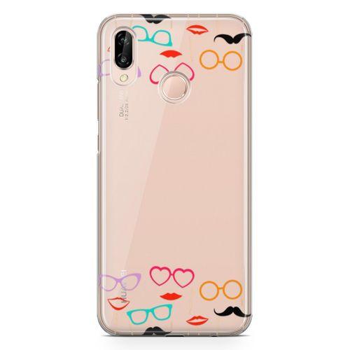 Huawei Nova 3e Kılıf Cerceveler Arka Kapak Koruma Desenli Full Koruyucu