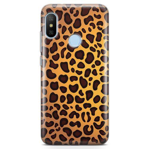 Xiaomi Mi A2 Lite Kılıf Sarı Leopar Arka Kapak Koruma Desenli Full Koruyucu
