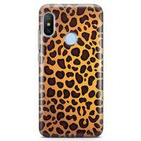 Xiaomi Mi A2 Lite Kılıf Sarı Leopar Arka Kapak Koruma Desenli Full Koruyucu