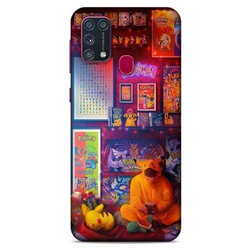 Retro (27) Desen Tasarımlı Kılıf Renkli Samsung Galaxy M31 Kılıf
