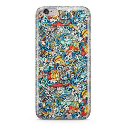 Apple iPhone 6 Plus - 6S Plus Kılıf Uludağ Doodle Arka Kapak Koruma Desenli Full Koruyucu