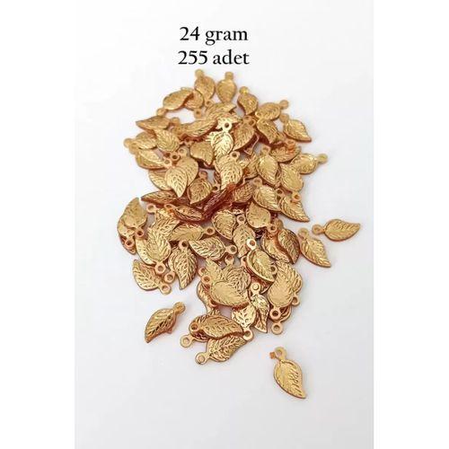 Oya Abiye Bileklik Kolye Pleksi Metalik Plastik Pul Altın Renk 24 gram 255 adet - BNC546