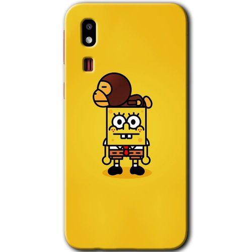Potkal Hediye Fabrikası Samsung Galaxy A2 Core Kılıf HD Desen Baskılı Arka Kapak - Sünger Bob
