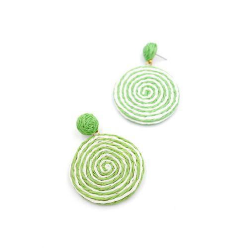 Kumaş Sarmal Küpe - Yeşil