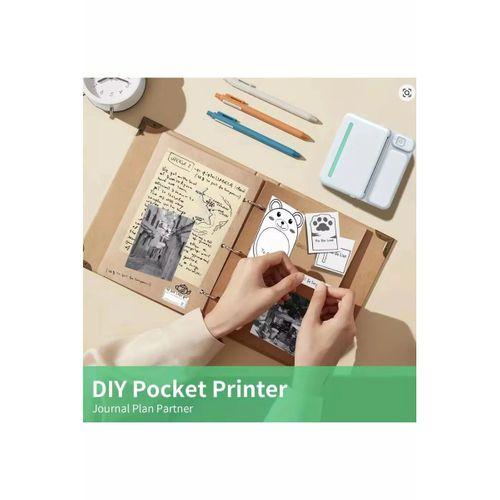 Mini Taşınabilir Yazıcı 13 Rulo Kağıtlı Mürekkepsiz Etiket Yazıcısı Mini Termal Yazıcı