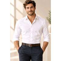 Suni Deri 130 cm Erkek Pantolon Kot Kemeri