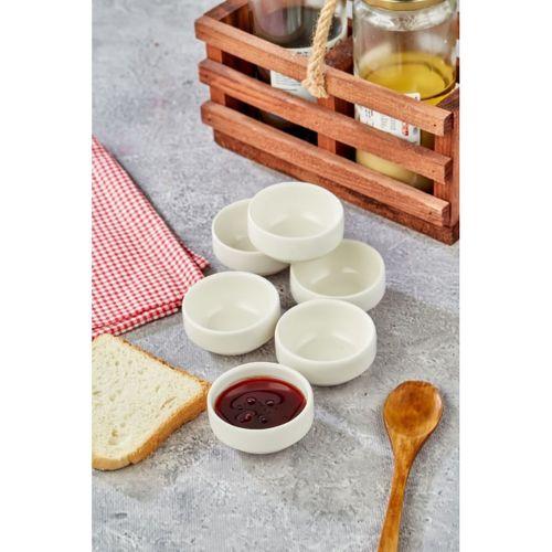 6 cm Porselen 6 'lı Joker Mini Reçellik Sosluk