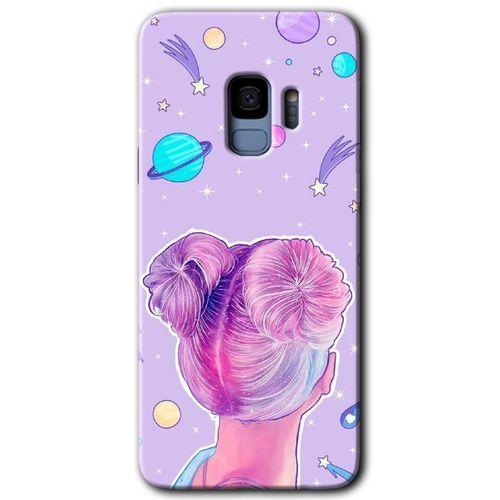 Samsung Galaxy S9 HD Baskılı Kılıf + 9D Tam Ekran Koruyucu - Uzaylı Kız
