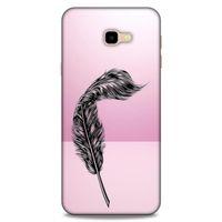 Lopard Samsung Galaxy J4 Plus Uyumlu Kılıf Tattoo's (29) Arka Koruma Kılıfı Tüy Dövmesi