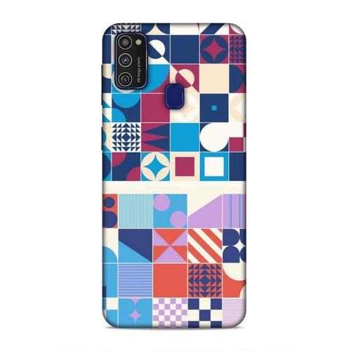 Samsung Galaxy M21 Uyumlu Kılıf Insomnia (5) Koruma Kabı Lacivert Kırmızı