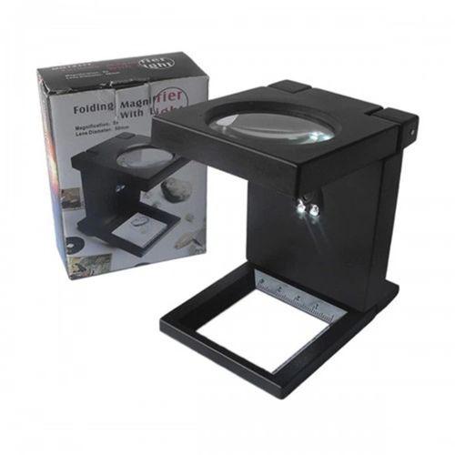 -katlanır Plastık,led Işıklı Test Cıhazı Büyüteç 2 5x90mm